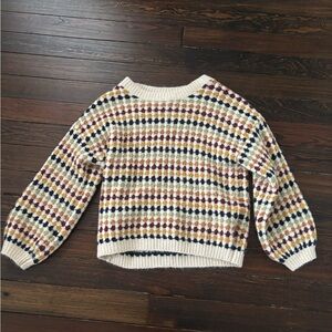 Blu Pepper Cream and Multicolor Patterned Sweater